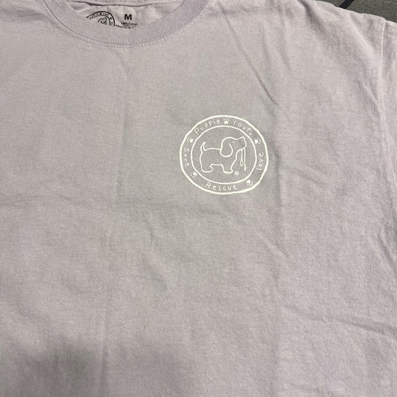 Puppie Love Women’s Lavender Easter Short Sleeve Cotton Tee Medium - Picture 4 of 7